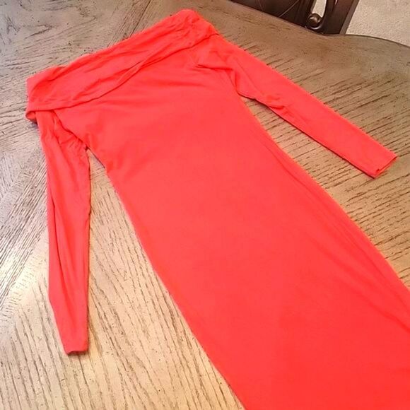 A PEA IN THE POD maternity midi coral dress XS - Picture 7 of 11